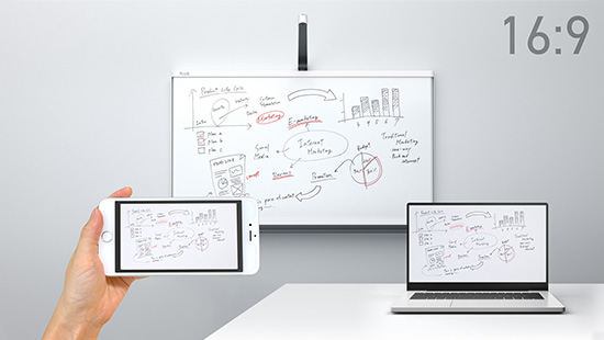 Board size is 16:9 for easy viewing on a PC