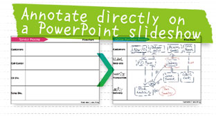 Annotate directly on a PowerPoint slideshow