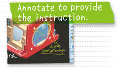 Annotate to provide the instruction.