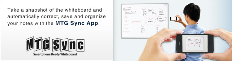 Smartphone Ready Whiteboard. MTG Sync
