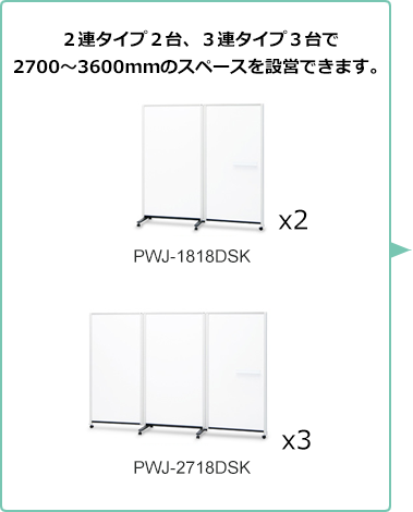 連結型パーテーション