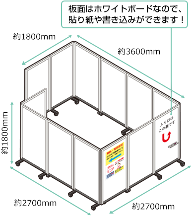 連結型パーテーション使用イメージ