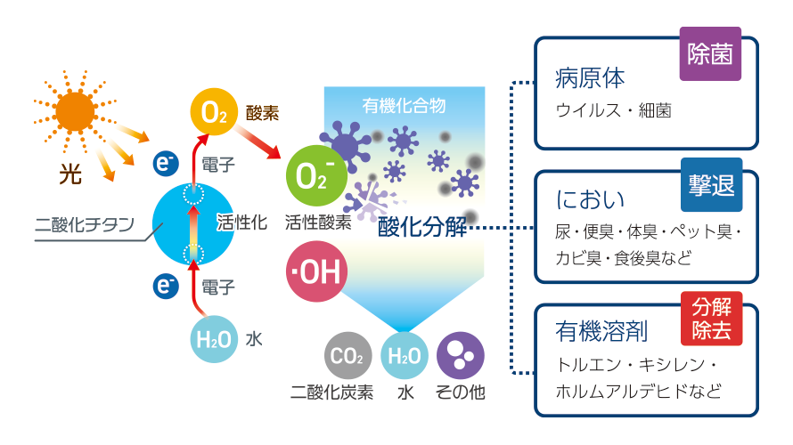 光触媒の仕組み