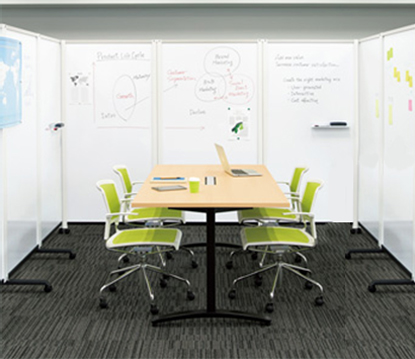 パーティションホワイトボード　ブラックフレームタイプ